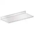 ENCIMERA de ACERO INOX PARA CONTRA MOSTRADORAS - Mod PAIRB539/300 - ALTURA PETO cm 10 - DIM. Cm L 300 x P 52,5 x h 13,1 (encimera con peto) - NORMA CE