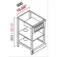 CONTRA MOSTRADOR BAR NEUTRO PARA MÁQUINA DE CAFÉ - SEMIACABADO - MOD. RBBNMC55I100 - ESTRUCTURA de ACERO INOX - Medidas cm L 100 x P 55 x h 110