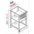 CONTRA MOSTRADOR BAR NEUTRO PARA MÁQUINA DE CAFÉ - SEMIACABADO - MOD. RBL500CASSCASSA/VG - ESTRUCTURA METÁLICA - N. 1 CAJÓN DE EFECTIVO - N. 1 ESTANTE DE MELAMINA GRIS - DISPONIBLE EN 2 PROFUNDIDADES: cm 55, 63 - DIM cm L 50 X H 96,9