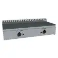 COCEDOR DE PIADINAS a GAS - Mod. RAJ2GKBB - Placa de acero inoxidable - N. 2 zonas de cocción - Capacidad térmica KW 26 - Medidas cm L 126 x P 53 x H 25,5 - CE