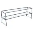 BASTIDOR PARA GIRAR PANETONES - Mod GIROIO G - en acero inox - Posibilidad de enganchar diferentes piezas de panetones, colombas, etc - Apilable - Medidas cm L 215 X P 38 - CE