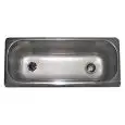 Cuba lavaporcionador -  Juego completo de accesorios incluido - 2 orificios - Medidas cm 27x11 - Altura cm 12