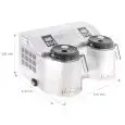 CUTTER MIXTO - Mod. HOTMIXPRO COMBI - SISTEMA COTTURA E REFRIGERAZIONE - Capacidad del recipiente 2 x 2 lt - Temperatura de cocción +24°/+190° C -  Temperatura raffreddamento -24° C - Potencia W 2300 + 1750 - Medidas cm L 61 x P 47 x 34h