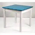 MESA BICOLORE PER BARES - MOD. 060 - ESTRUCTURA DE PINO MACIZO DE 4 PATAS  - ENCIMERA CUADRADA PINTADA DE ANILINA BICOLOR - PARA INTERIORES - CE