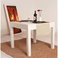 MESA PARA RESTAURANTES - MOD. 150 - ESTRUCTURA Y ENCIMERA DE TULIPIER MACIZO DE 4 PATAS  - PINTURA ANILINA BLANCAR - PARA INTERIORES - CE