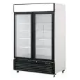 ARMARIO FRIGORÍFICO de ACERO - Mod. MCF8716GR - VENTILADO - Capacidad LT 1300 - N. 2 Puertas de Cristal - TEMPERATURA 0°/+8°C - Dim. cm L 138,2 x P 80,5 x h 206,5 - CE
