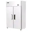 ARMARIO FRIGORÍFICO CONGELADOR COMPACTO DE ACERO INOX - Mod. YBF9219GR - VENTILADO - Capacidad LT 900 - N. 2 Puertas - TEMPERATURA -22°/-17°C - Dim. cm L 120 x P 73 x h 195,5 - CE