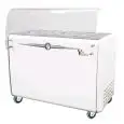 CONSERVADORA PARA HELADOS EN POZZETTI - MOD. VIA VENETO 8C - Capacidad LT. 350 - Temperatura -5°/-20°C - Medidas cm A 131,8 x F 69 x h 98,4 - Cobertura transparente incluido - CE