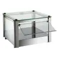 VITRINA EXPOSITORA NEUTRA - Mod LC42O - N 1 estante de exposición - Flancos y frente de vidrio templado - Puertas de policarbonato - Medidas cm L 37 x P 37 x h 24