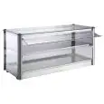 VITRINA EXPOSITORA NEUTRA - MOD. LC93O - N. 2 estantes de exposición - Flancos y frente de vidrio templado - Puertas de policarbonato - Medidas Cm L 87 x P 37 x h 39 - Homologación CE