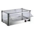 VITRINA EXPOSITORA CALIENTE - MOD. LC92S - N. 1 estante de exposición - Flancos y frente de vidrio templado - Puertas de policarbonato - Potencia W 80 - Alimentación monofásica 230v/50hz - Medidas Cm L 87 x P 37 x h 24 - Homologación CE