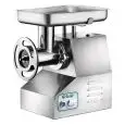 PICADORA DE CARNE PROFESIONAL 32/TN (grupo picador extraíble) - Grupo picador de acero inoxidable - Inversión de marcha - Potencia - hp 3 - 2200W AC 230V - Monofásica - Producción horaria Kg / h 300-500 - Homologación CE