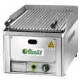PARRILLAS DE PIEDRA LÁVICA GL - Mod. GL/33 - Parrilla de cocción en V de acero inox anticaída de la grasa - Potencia 6,5 kW - Alimentación METANO-GPL - Medidas cm L 33 x P 54 x h 22 - Homologación CE