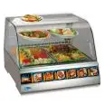 EXPOSITOR DE SOBREMESA VITRINA CALIENTE - SERIE CHEFFDRY - Estructura de acero INOXIDABLE - Temp. °C +30/+70 - Monofásico - ESTÁTICA - Iluminación - MOTOR INCORPORADO