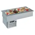 EXPOSITOR REFRIGERADO EMPOTRABLE - MOD. ARMONIA RUGIADA - PARA GASTRONOMÍA - Temp. °C -1/0 - Alimentación monofásica V 230/1/50 Hz - REFRIGERACIÓN ESTÁTICA - GAS REFRIGERANTE R290 - DESESCARCHE MANUAL
