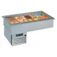 EXPOSITOR REFRIGERADO EMPOTRABLE - MOD. ARMONIA VT (GN)  - PARA GASTRONOMÍA - PARA CUBETAS GN - Temp. °C +4/+10 - Alimentación monofásica V 230/1/50 Hz - REFRIGERACIÓN VENTILADA - GAS REFRIGERANTE R452a - DESESCARCHE AUTOMÁTICO EN PAUSA
