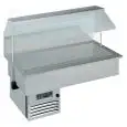 EXPOSITOR REFRIGERADO EMPOTRABLE - MOD. MELODIA - PARA PASTELERÍA O PLATOS LISTOS - CÚPULA Y RESPALDO CON ESPEJO - Temp. °C +4/+10 - Alimentación monofásica V 230/1/50 Hz - REFRIGERACIÓN ESTÁTICA - GAS REFRIGERANTE R290 - DESESCARCHE AUTOMÁTICO EN PAUSA