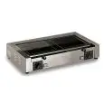 PLANCHA ELÉCTRICA ABIERTA - VITROCERÁMICA - MOD. EOLIE 2/L TOP - N.2 SUPERFICIES DE COCCIÓN LISAS cm 26X29 - POTENCIA W 1500 - Alimentación monofásica V 230/50Hz - MEDIDAS Cm A 70 X F 49 X h 17 - CE