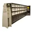 EXPOSITOR DE PAN SELF SERVICE - Mod. SELF SERVICE C - SERVICIO CON GUANTES - CAJONES 50 lt CON PUERTA ABATIBLE - DISPONIBLE EN 2 O 3 COLUMNAS