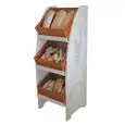 EXPOSITOR DISPENSADOR DE PAN - Mod. VIRGO - CON 3 CESTAS INCLINADAS - Dimensiones cm L 56 x P 50 x 150h