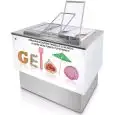 MOSTRADOR PARA HELADOS POZZETTI SIN RESERVA - MOD. FAST 6 - VENTILADO - Alimentación monofásica 230v/50hz - N. 6 POZZETTI - CON UNIDAD CONDENSADORA INCORPORADA - DIM. Cm L 110 x P 70 x h 100,2