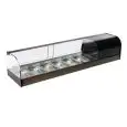 Vitrina Tapas Refrigerada para Cubetas con Estante intermedio - Serie Fri/E - Temp. +1°/+5° - Con Grupo Incorporado - Iluminación LED