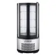 EXPOSITOR REFRIGERADO - Mod. ARC100B - Base en acero - N. 3 estantes regulables de cristal - Temperatura +2/+8 °C - Capacidad lt 100 - Refrigeración ventilada - Potencia W 210 - Alimentación monofásica - Dimensiones cm L 48 x P 48 x 103h - CE