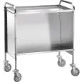 CARRO PARA VAJILLAS CON ESTANTE INOX SUPERIOR - MOD. CP1441C - Estructura tubular de acero inox - Capacidad n. 200 platos - Dim. cm L 91 x P 57 x h 101