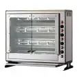 ASADOR VERTICAL ELÉCTRICO - MOD. ELBA16/PE - CAPACIDAD N.12 POLLOS - N. 4 espadas de tubular inox mm 12 x 12 mm Longitud cm 76 - Resistencias, cada uno con interruptor - Potencia 7,2 Kw - Alimentación 400 V TRIFÁSICA - Medidas: Cm A 92,1 x F 37,1 x 81,8 h