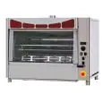 ASADOR ELÉCTRICO GER - CAPACIDAD N. 24/30 POLLOS - MOD. GER - N. 6 espadas de tubular inox mm 12 x 12 Longitud cm 83 - Alimentación 400 V TRIFÁSICA - Potencia térmica: 11,8 Kw - Medidas: cm L 110,2 x F 71,8 x 86,1 h- Homologación CE