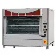 ASADOR ELÉCTRICO GER - CAPACIDAD N. 72/90 POLLOS - MOD. GER 12 - N. 12 espadas de tubular inox mm 12 x 12 Longitud cm 83 - Alimentación 400 V TRIFÁSICA - Potencia térmica: 19,8 Kw - Medidas: cm L 110,2 x F 99,3 x 112,6 h - Homologación CE