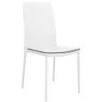 Sedia - color blanco - Estructura en metal, rivestimento en ecopelle - Modelo 1456-3od