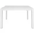 Mesa - color blanco - Estructura en metal pintado, tablero extensible en MDF lacado - Modelo 1457-65dt
