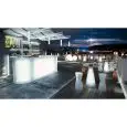 BARRA DE BAR PARA EXTERIOR - MOD. MARVY - ESTRUCTURA EN POLIETILENO - SIN ILUMINACIÓN, CON ILUMINACIÓN DE LED O CON KIT RGBW - HOMOLOGACIÓN CE