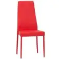 Sedia - color rosso - Estructura en metal, rivestimento en ecopelle - Modelo 1485-F50-R-01