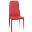 Sedia - color rosso - Estructura en metal, rivestimento en ecopelle - Modelo 1485-F50-R-03