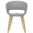 Poltroncina - color gris - Estructura en madera multistrato di haya, scocca en polipropileno, cuscino en ecopelle - Modelo 1488-YG93G