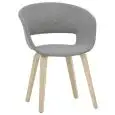 Poltroncina - color gris - Estructura en madera multistrato di haya, scocca imbottita, rivestimento en tessuto - Modelo 1586-YG100G