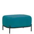 Pouf - color blu - Estructura en metal pintado, rivestimento en tessuto - Modelo 1603-06TP-01