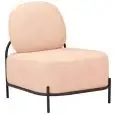 Poltrona - color rosa - Estructura en metal pintado, rivestimento en tessuto - Modelo 1605-06PW-01