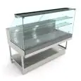VITRINA CALIENTE SNACK DE CALOR SECO - MOD. VSCSVAD - Semiacabado, por panelar - CRISTALES ALTOS Y RECTOS - Calentamiento en seco - Temperatura de trabajo +80 °C - Medidas cm P 82,8 x H 135 - Profundidad de la superficie de exposición: 66,5 CM