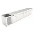CÁMARA BAR REFRIGERADA EMPOTRABLE - MOD. CIR770/TN400 - Temperatura TN +4°C/+8°C - L. 400 cm - CON UNIDAD CONDENSADORA INCORPORADA