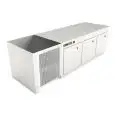 CÁMARA BAR REFRIGERADA EMPOTRABLE - MOD. CIR609/TN200 - Temperatura TN +4°C/+8°C - L. 200 cm - CON UNIDAD CONDENSADORA INCORPORADA - Refrigeración ESTÁTICA - Potencia W 357 - Capacidad de la cámara lt 526