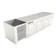 CÁMARA BAR REFRIGERADA EMPOTRABLE - MOD. CIR609/TN250 - Temperatura TN +4°C/+8°C - L. 250 cm - CON UNIDAD CONDENSADORA INCORPORADA - Refrigeración ESTÁTICA - Potencia W 468 - Capacidad de la cámara lt 663