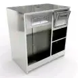 CONTRA MOSTRADOR BAR neutro para MÁQUINA DE CAFÉ - SEMIACABADO - MOD. RBBNMC63I100 - ESTRUCTURA de ACERO INOX - Medidas cm L 100 x P 63 x h 110