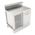 BAJO MOSTRADOR BAR REFRIGERADO - SEMIACABADO - MOD. BBR10CB1V - Alimentación monofásica V230/50hz - Con predisposición para la BARRA - Encimera INCLINADA - CON UNIDAD CONDENSADORA INCORPORADA - Medidas cm L 100 x P 70 x h 113,1