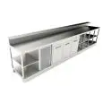 BAJO MOSTRADOR BAR REFRIGERADO - SEMIACABADO - MOD. BBR45CB3V - Alimentación monofásica V230/50hz - Con predisposición para la BARRA - Encimera INCLINADA - CON UNIDAD CONDENSADORA INCORPORADA - Medidas cm L 450 x P 70 x h 113,1