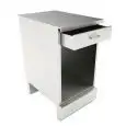 MÓDULO DE CAJA MOSTRADOR BAR neutro  - SEMIACABADO - MOD. BBN/CASSA50 - ENCIMERA de ACERO INOX AISI 304 SCOTCH BRITE - Medidas cm L 50 x P 70 x h 95,1