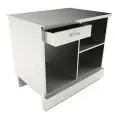 MÓDULO DE CAJA MOSTRADOR BAR neutro  - SEMIACABADO - MOD. BBN/CASSA100 - ENCIMERA de ACERO INOX AISI 304 SCOTCH BRITE - Medidas cm L 100 x P 70 x h 95,1