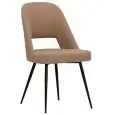 Sedia - color marrón - Estructura en metal pintado, seduta e schienale imbottiti, rivestimento en tessuto o ecopelle - Modelo 1615-TOP8BE-04